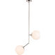 Monroe 2 Light 8 inch Chrome Pendant Ceiling Light