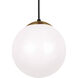 Abington 1 Light 10 inch Satin Brass Pendant Ceiling Light