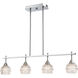 Warminster 4 Light 34 inch Polished Chrome Linear Chandelier Ceiling Light