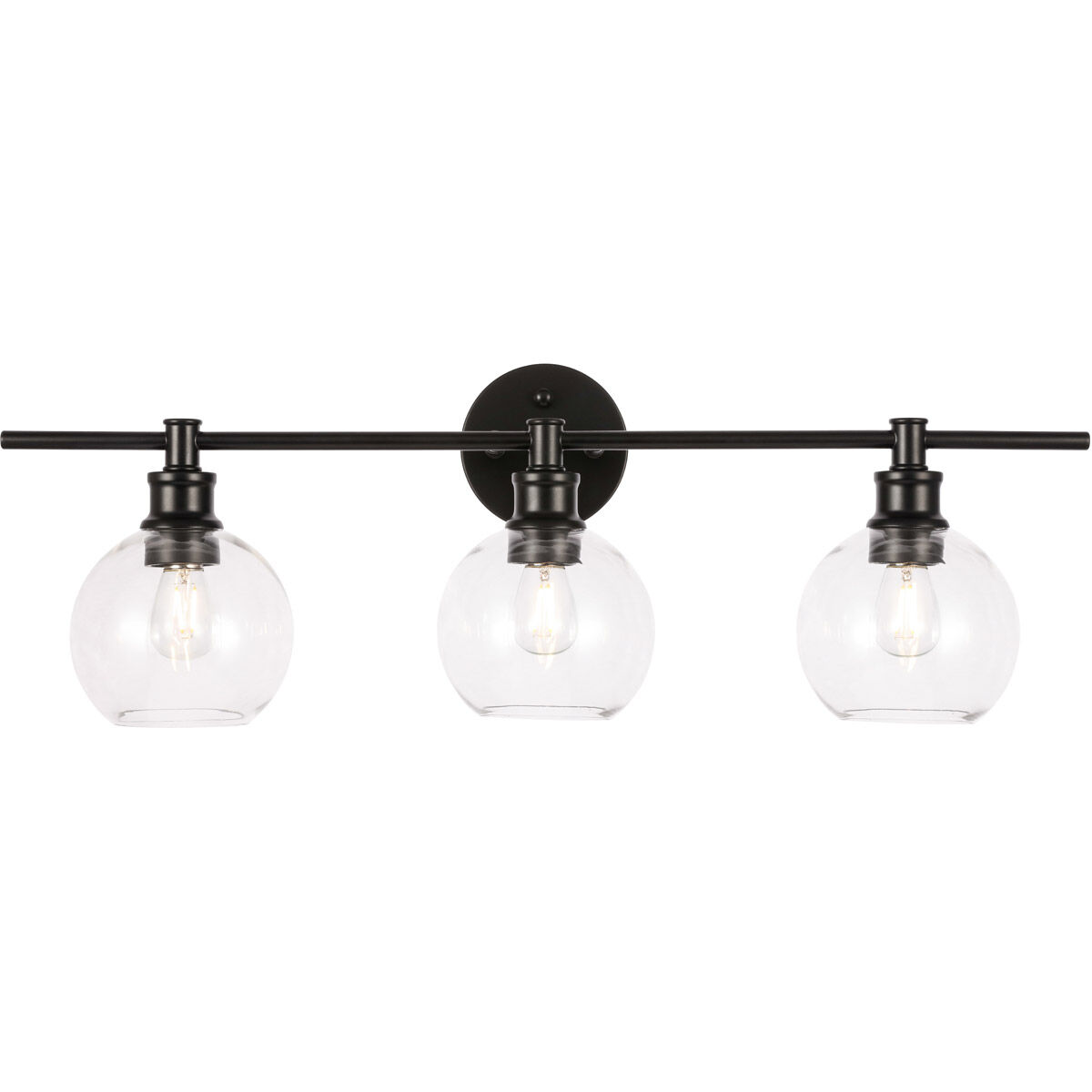 Syracuse 3 Light 28 inch Black Wall sconce Wall Light