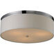 Erie 3 Light 17 inch Polished Chrome Flush Mount Ceiling Light