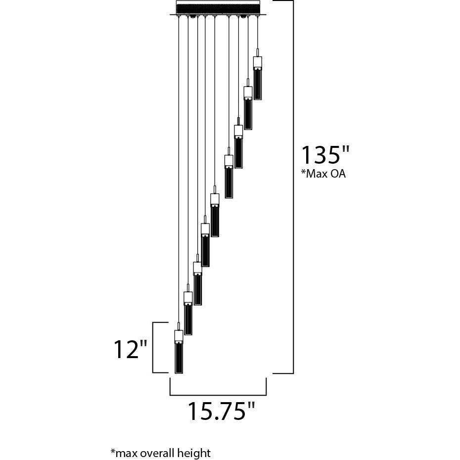 Lansdale LED 15.75 inch Bronze Multi-Light Pendant Ceiling Light