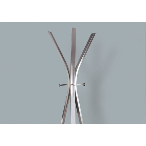 Auburn 72 inch Silver Coat Rack