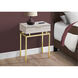 Seneca 23 X 18 inch Beige and Gold Accent End Table or Night Stand