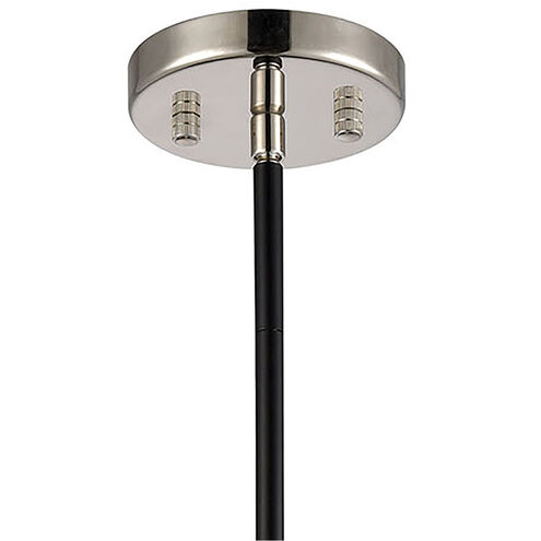 Altoona 1 Light 8 inch Matte Black with Polished Nickel and Clear Mini Pendant Ceiling Light