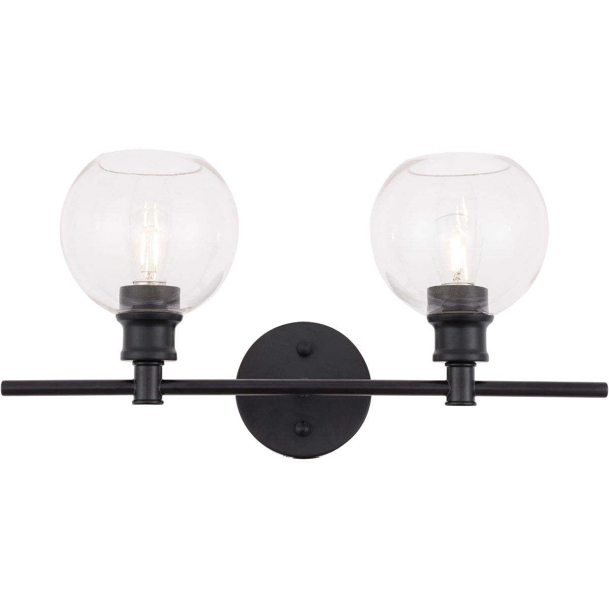 Syracuse 2 Light 19 inch Black Wall sconce Wall Light