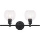 Syracuse 2 Light 19 inch Black Wall sconce Wall Light
