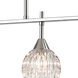 Warminster 4 Light 34 inch Polished Chrome Linear Chandelier Ceiling Light