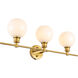 Syracuse 3 Light 28 inch Brass Wall sconce Wall Light