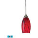 Wallkill LED 5 inch Satin Nickel Mini Pendant Ceiling Light