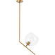 Monroe 1 Light 10 inch Brass Pendant Ceiling Light