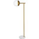 Oyster Bay 50.5 inch 40 watt Brass Floor Lamp Portable Light