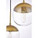 Oyster Bay 3 Light 18 inch Brass Pendant Ceiling Light