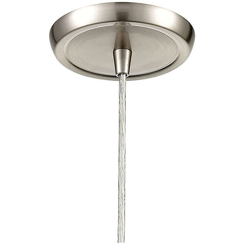 Batavia 1 Light 5 inch Satin Nickel with Smoke Swirl Mini Pendant Ceiling Light
