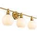 Syracuse 3 Light 28 inch Brass Wall sconce Wall Light