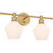 Rochester 2 Light 19 inch Brass Wall sconce Wall Light