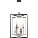 Monaca 6 Light 19 inch Charcoal with Satin Nickel Pendant Ceiling Light