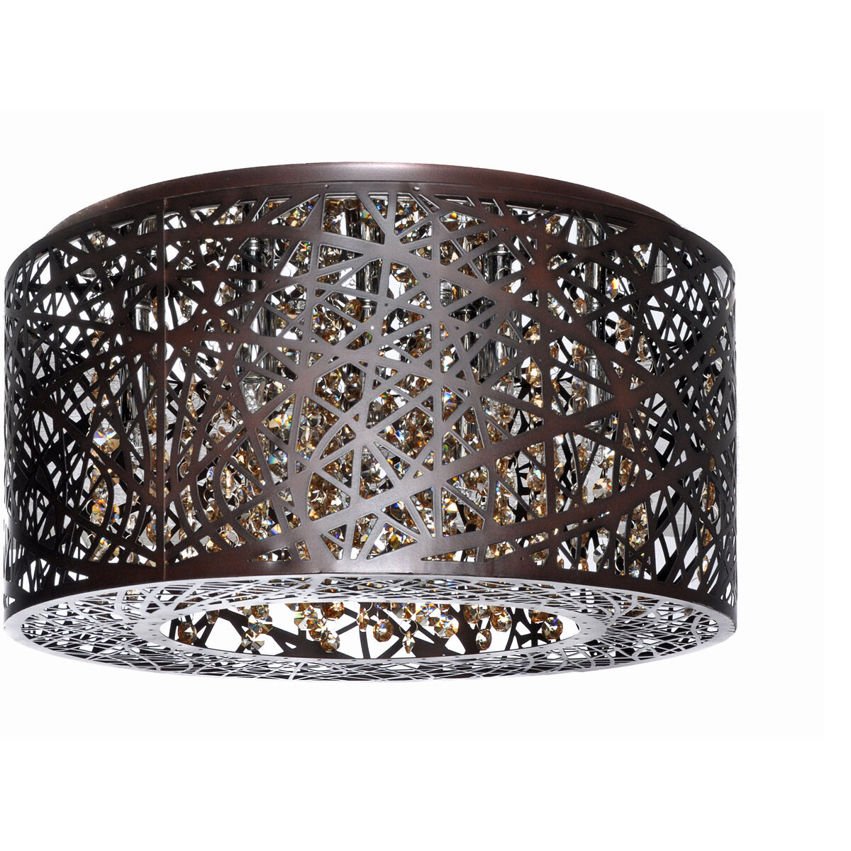 Troy 7 Light 15.75 inch Bronze Flush Mount Ceiling Light