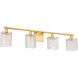 Adams 4 Light 36 inch Brass Wall sconce Wall Light