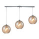 Poughkeepsie 3 Light 36 inch Polished Chrome Multi Pendant Ceiling Light, Configurable