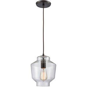 Chambersburg 1 Light 8 inch Oil Rubbed Bronze with Clear Mini Pendant Ceiling Light