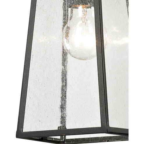 Logan 1 Light 5 inch Matte Black Outdoor Pendant