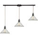 Yonkers 3 Light 36 inch Oil Rubbed Bronze Mini Pendant Ceiling Light, Linear