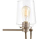 Clarion 4 Light 35 inch Light Wood with Satin Nickel Vanity Light Wall Light