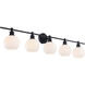 Syracuse 5 Light 47 inch Black Wall sconce Wall Light