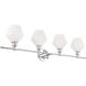 Rochester 4 Light 38 inch Chrome Wall sconce Wall Light