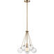 Punxsutawney 1 Light 14 inch Satin Brass Pendant Ceiling Light