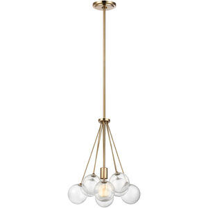 Punxsutawney 1 Light 14 inch Satin Brass Pendant Ceiling Light