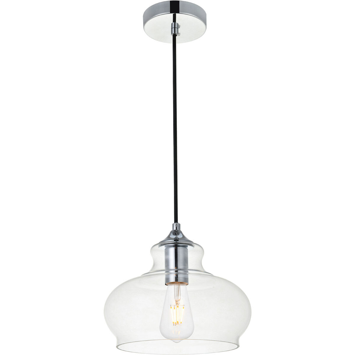 Gwynedd 1 Light 9 inch Chrome Pendant Ceiling Light
