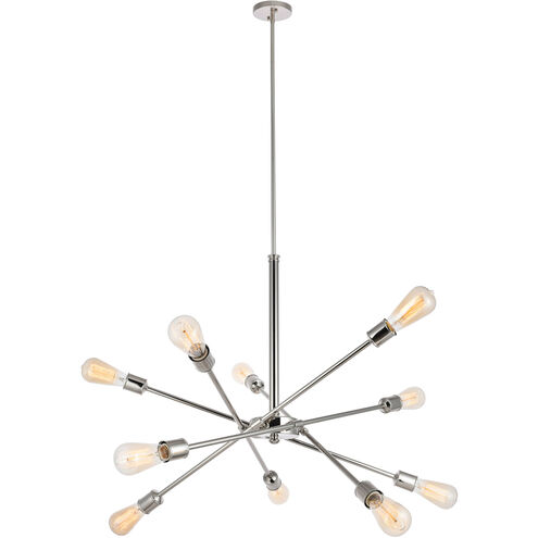 Newtown 10 Light 27 inch Polished Nickel Pendant Ceiling Light