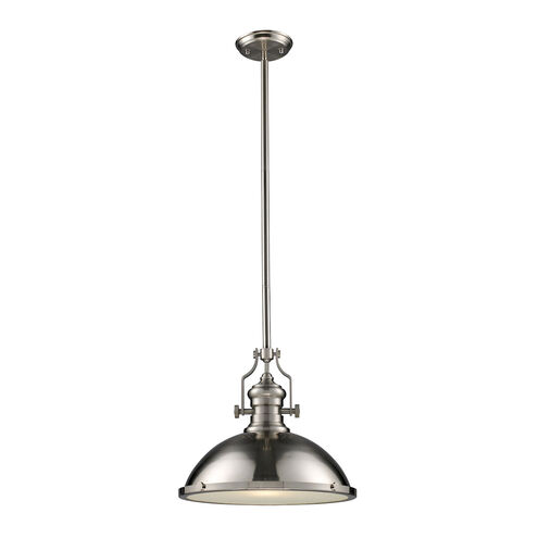 Pittsburgh 1 Light 17 inch Satin Nickel Pendant Ceiling Light