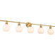 Syracuse 5 Light 47 inch Brass Wall sconce Wall Light