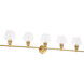 Rochester 5 Light 47 inch Brass Wall sconce Wall Light