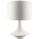 Roseto 23 inch 100 watt White Table Lamp Portable Light