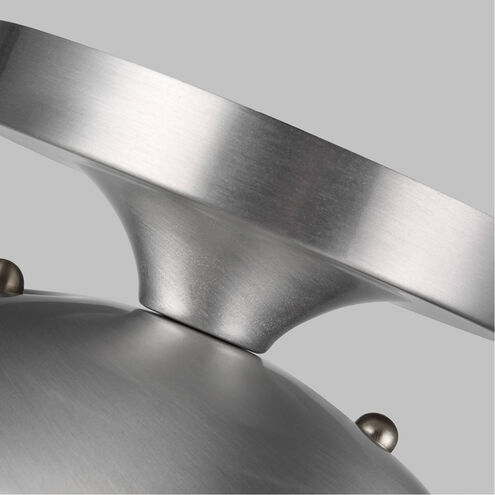 Abington 1 Light 8 inch Satin Aluminum Semi-Flush Mount Ceiling Light