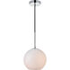 Huntington 1 Light 8 inch Chrome Pendant Ceiling Light