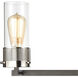 Wilkins 4 Light 32 inch Matte Black with Polished Nickel Vanity Light Wall Light