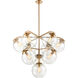 Croton 10 Light 36 inch Satin Brass Chandelier Ceiling Light