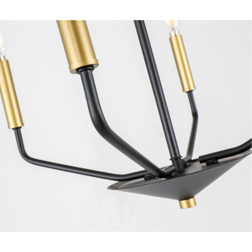 Geneseo 4 Light 18 inch Black and Brass Pendant Ceiling Light