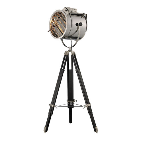 Veteran 67 inch 100 watt Chrome with Black Floor Lamp Portable Light