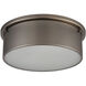 Erie 3 Light 14 inch Black Nickel Flush Mount Ceiling Light