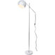 Sayre 67.8 inch 40 watt Chrome with White Marble Floor lamp Portable Light