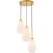 Rochester 3 Light 17.3 inch Brass Pendant Ceiling Light