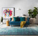 Utica 36 X 24 inch Blue Rug, Rectangle