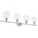 Rochester 4 Light 38 inch Chrome Wall sconce Wall Light