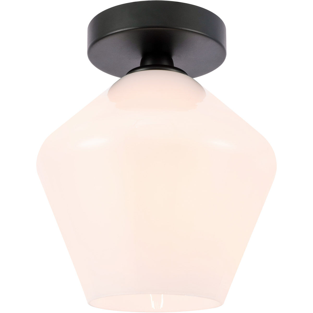 Rochester 1 Light 8 inch Black Flush Mount Ceiling Light